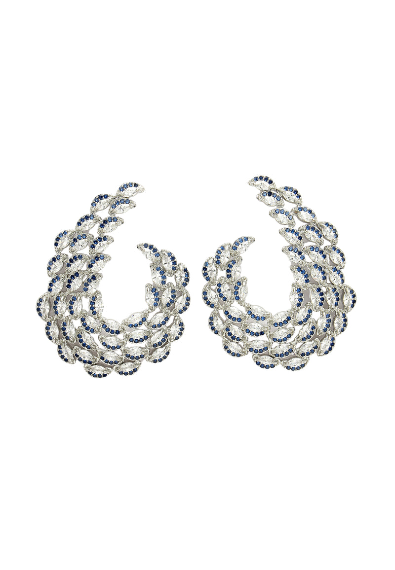 Boucles d'oreilles nuageuses en zircone cubique