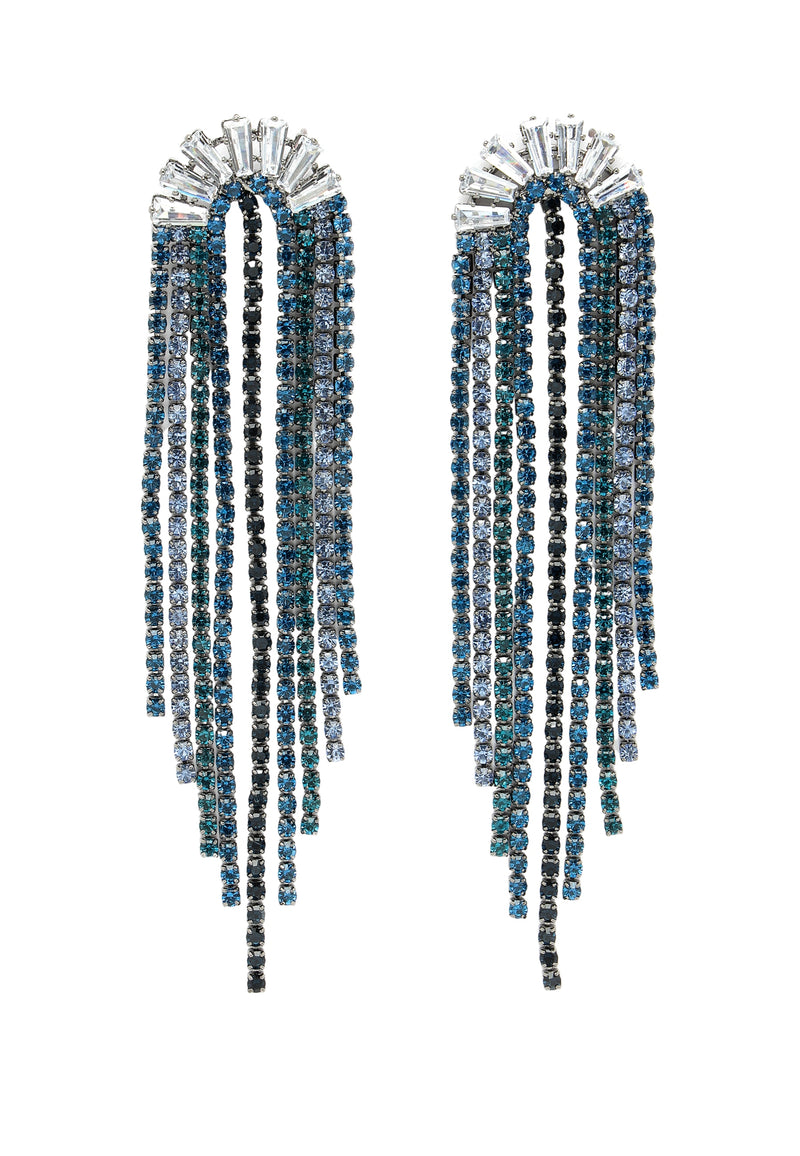 Boucles d'oreilles à pampilles en cristal ornées Radiant