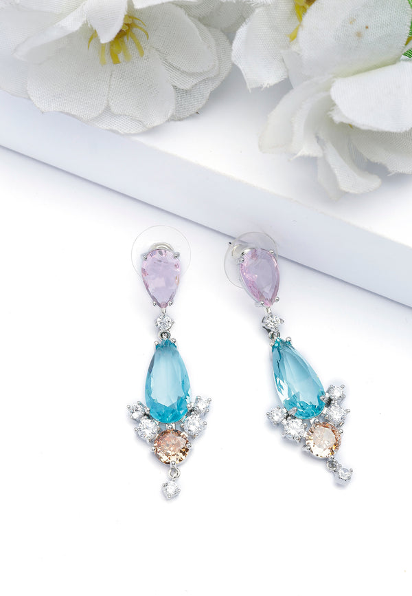 Multicolored Geometric Drop Earrings