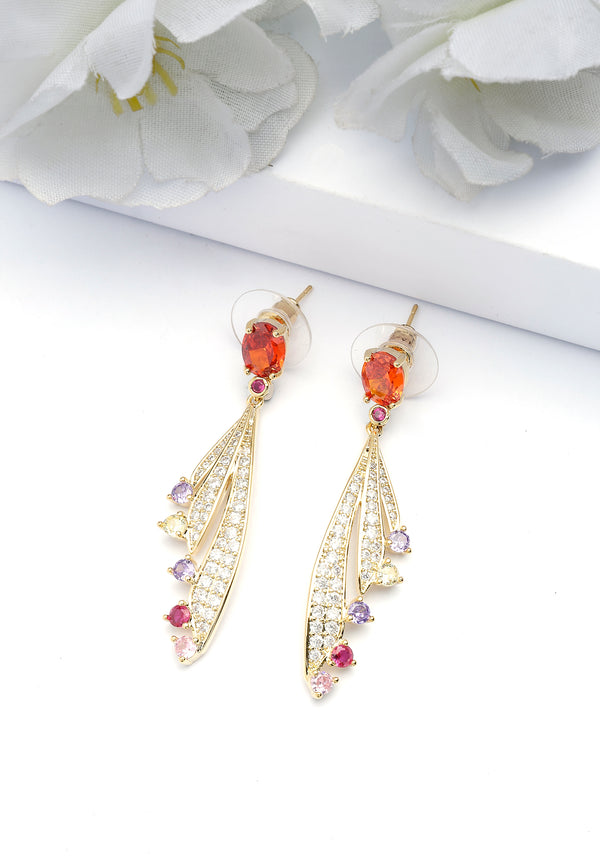 Feather drop Earrings