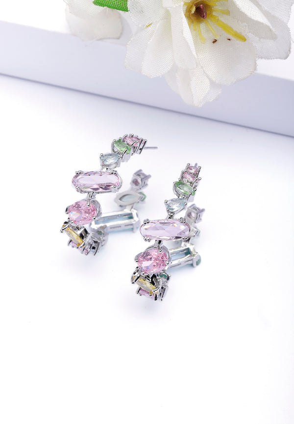 Pendientes de aro multicolores y caprichosos