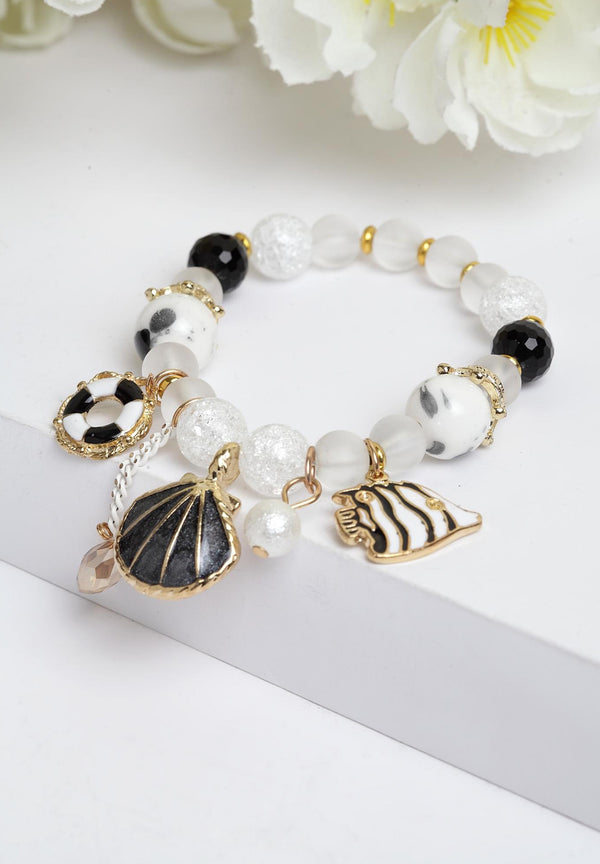 Boho Muschel Saatperlen Armband