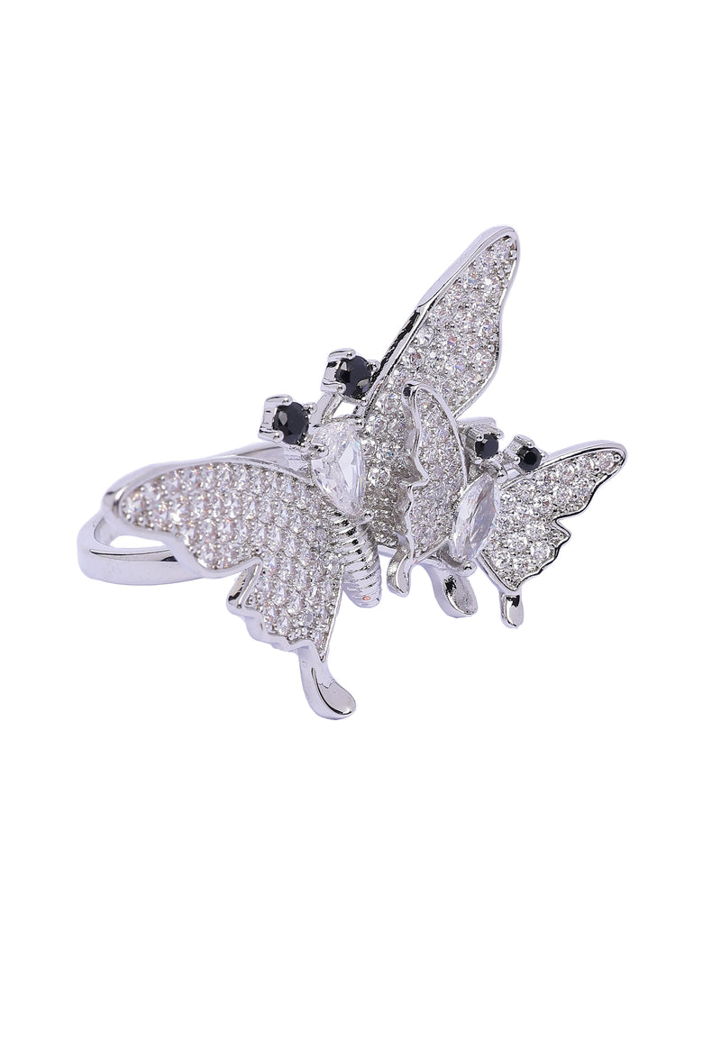 Silver Cute Flutter Ring